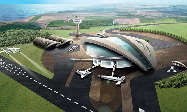 UK Space Agency image showing how Britain's first spaceport may look.