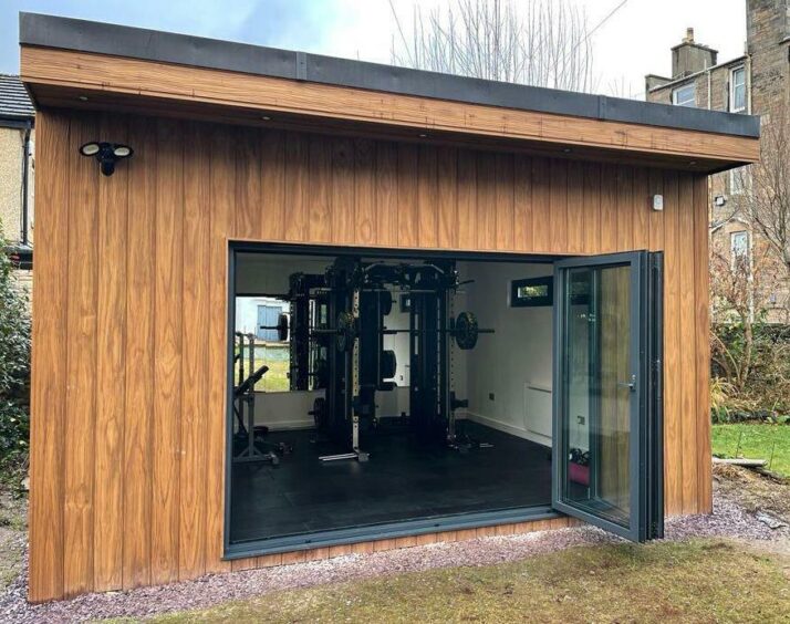 How to set up a home gym? Thanks to OBG home gym in his back garden was exactly what Jonathan was looking for